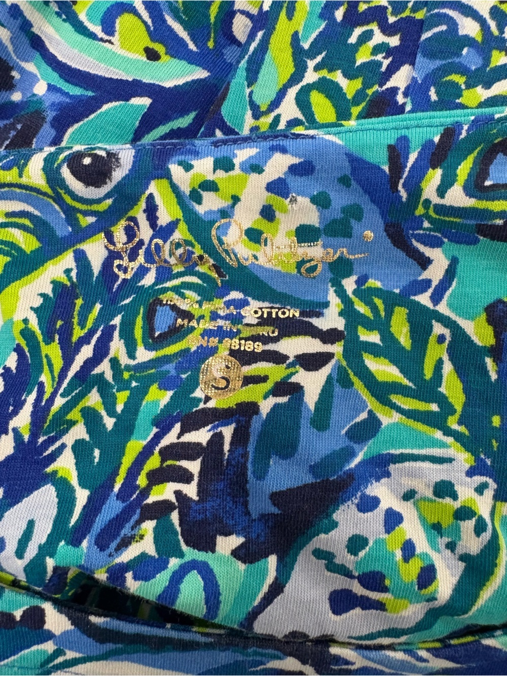 Lilly Pulitzer Hollee Dress Sneak A Break Floral Bennett Blue Cutout Size Small - Picture 7 of 10